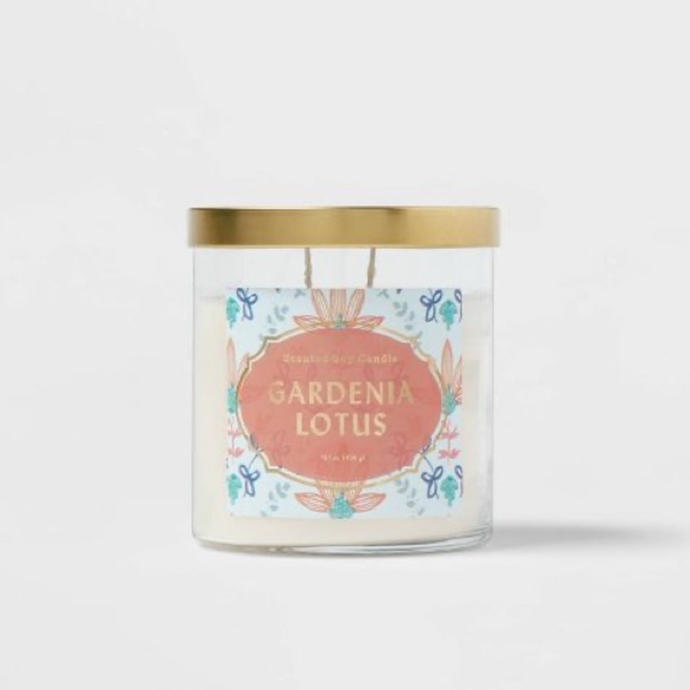 Lidded Glass Jar Candle Gardenia Lotus - Opalhouse™ Qty 1